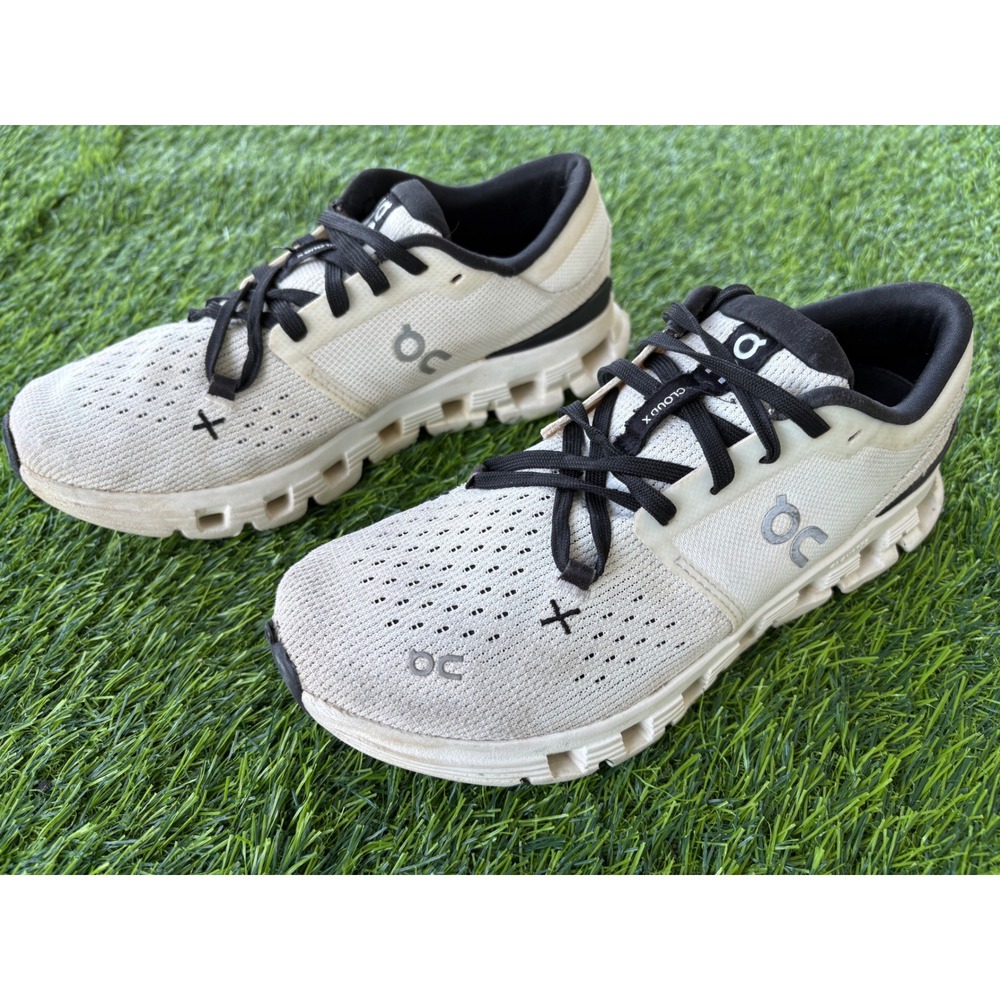 On Running Cloud X Ivory Black Womens Running Shoes 3WE30070791 Size 6.5